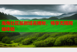 海角社区最新域名揭秘，畅享无阻网络体验